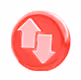 Red circular button with two opposing white arrows.